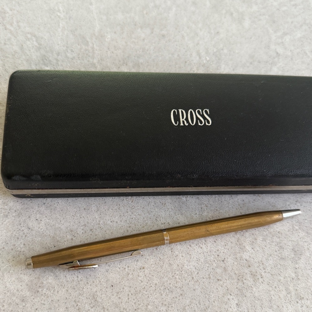 Rare vintage Cross sterling silver blue ink Pen Ford motors Logo